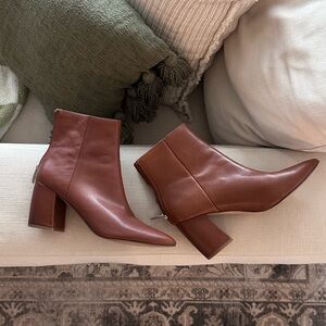 Steve Madden Brown Leather Heeled Boots